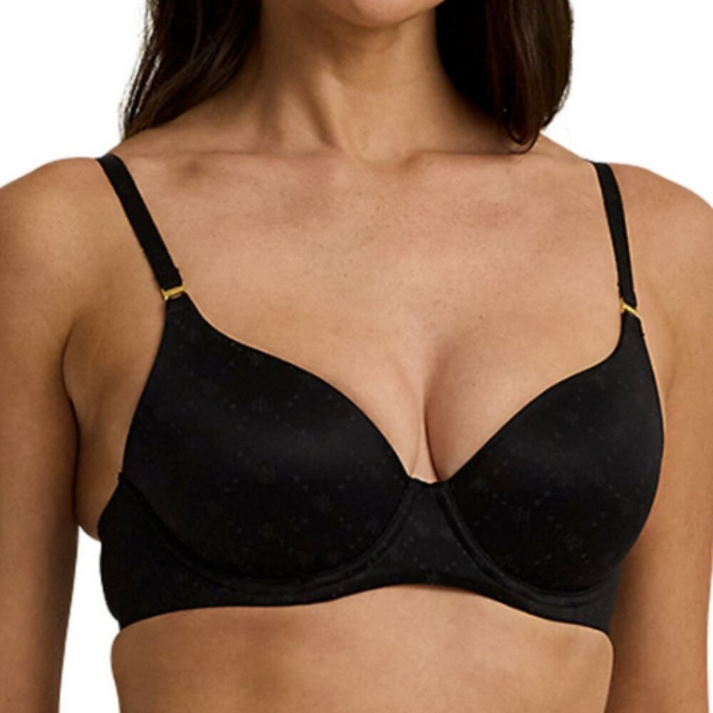 Lauren Ralph Lauren Comfort Repeat-Logo Underwire T-Shirt Bra34DDD 9693